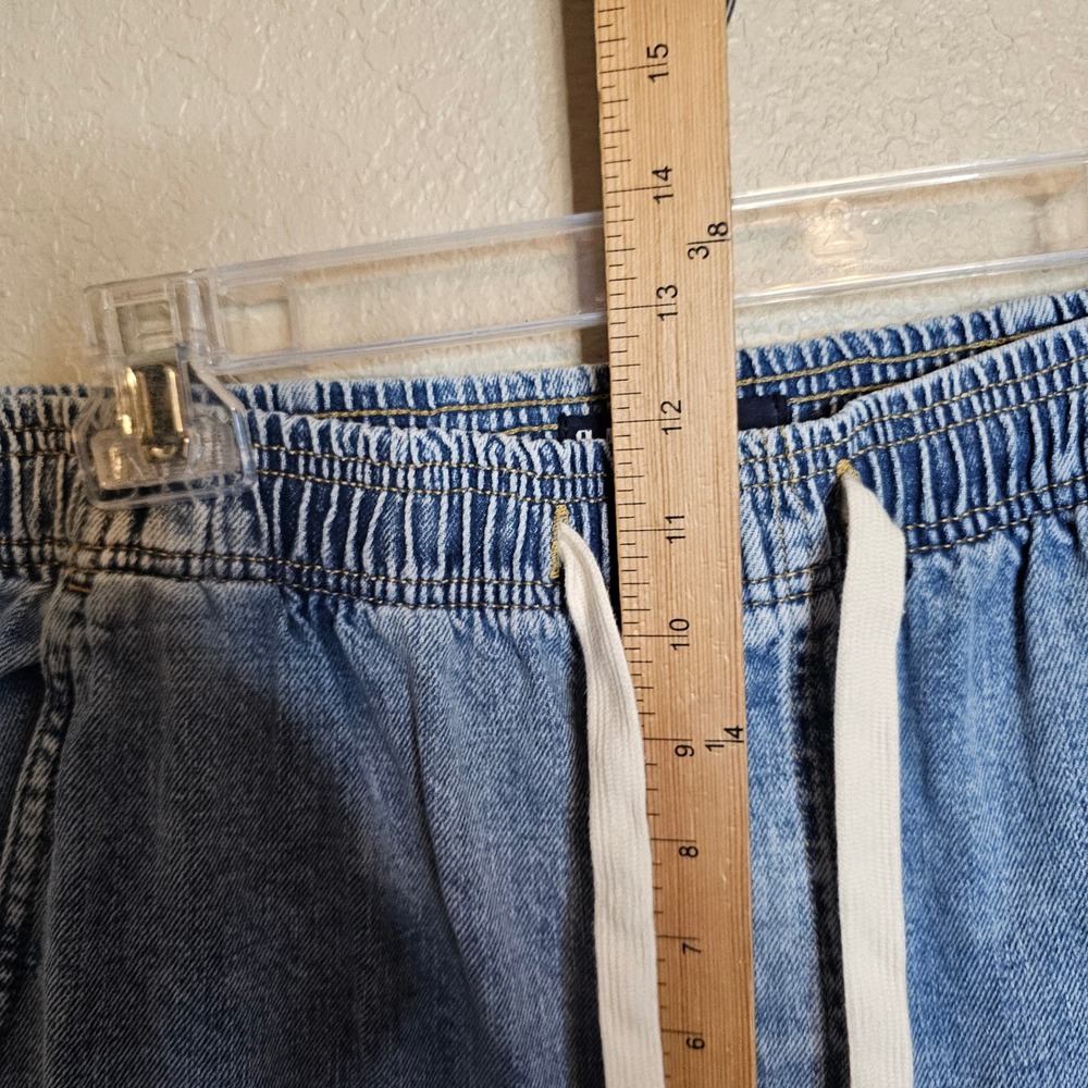GAP Wide Leg Drawstring Denim Jeans Light Blue - Picture 6 of 10